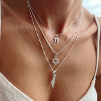שרשרת ארץ ישראל  -  כסף 925