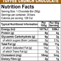 Sugar Free 30% Milk Chocolate with Toffee Crunch 50g
