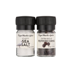 Cape Herb & Spice Salt and Pepper Mini Grinder Set