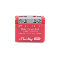 ממסר אלחוטי חכם כולל מדידת הספק Shelly 1‎PM Mini Gen4