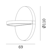 גוף תאורה צמוד קיר BAR 8W