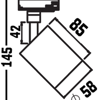 ספוט LED מתכוונן לפס צבירה 8W