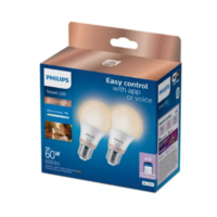 מארז זוג נורות חכמות Philips Smart LED A60 8.5W