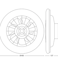מאוורר תקרה 20W+42W Philips Amigo