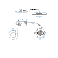 שקוע תקרה שחור DOWNLIGHT 7W