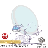 צמוד תקרה 60W ליעד פרו