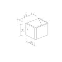 צמוד קיר ריבוע UP/DOWN 6W