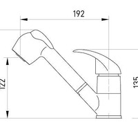 ברז מטבח נשלף ישר MONTE כרום ניקל AQUILA
