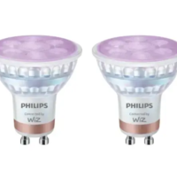מארז 2 נורות דקרויקה צבעוניות חכמות Philips Smart LED Spot GU10 4.9W