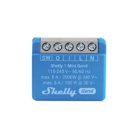 ממסר אלחוטי חכם כולל מגע יבש Shelly 1‎ Mini Gen4