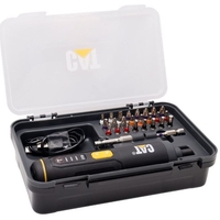 מברג חשמלי נטען 4V + סט ביטים CAT