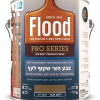 צבע לעץ חצי שקוף על בסיס מים - בשכבה אחת בלבד Flood