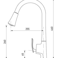 ברז מטבח נשלף MARY כרום ניקל AQUILA PREMIUM