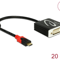 מתאם USB-C זכר לחיבור מסך DVI 4K 30 Hz