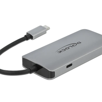 מפצל USB HUB משרדי USB-C 3.2 Gen 1 PD עם 3 כניסות USB-A + רשת Delock Giga