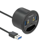 מפצל USB HUB שולחני USB 3.2 עם 3 כניסות USB-A/C + אודיו Delock