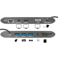 מפצל תחנת עגינה אוניברסלית USB Type-C™ 4K עם אספקת מתח דגם Delock D87297