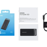 כונן SSD חיצוני נייד Samsung Portable SSD T5 EVO USB 3.2 8TB דגם MU-PH8T0S/WW בצבע שחור