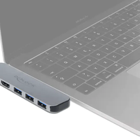 תחנת עגינה Thunderbolt™3 4K עבור MacBook ל- 2 מסכים בו זמנית עם אספקת מתח דגם Delock D87753