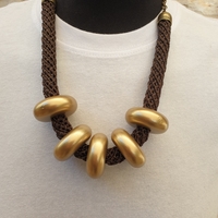 brown / gold necklace | Keren