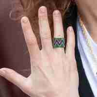 Colorful Zig Zag Ring | Shachar