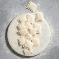 Polenta and Parmesan Cheese Ravioli