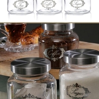 סט קפה תה סוכר זכוכית