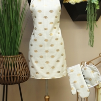 סט סינר כפפה ותחתית לסיר דסטיני