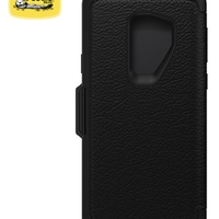 כיסוי ספר עורotterbox STRADA שחור ל GALAXY S9 PLUS