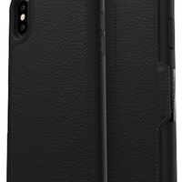 כיסוי ספר עור OTTERBOX STRADA צבע שחור ל IPHONE X