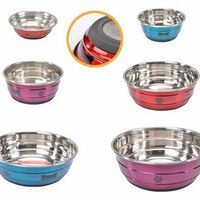 קערת נירוסטה עם הדפס צבעוני ותחתית מונעת החלקה- במגוון מידות