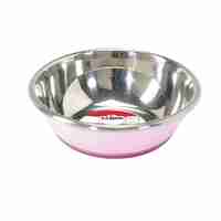 קערת נירוסטה צבעונית עם גומי מונע החלקה - מגוון מידות