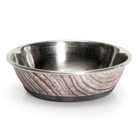 קערת נירוסטה - ציפוי דמוי עץ- מגוון מידות