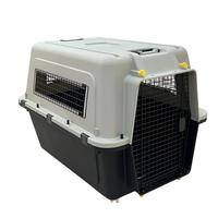 כלוב טיסה XGH מאושר ITA לטיסה כולל גלגלים, קערות ושטיחון- 81.4X58.6X58.4 ס