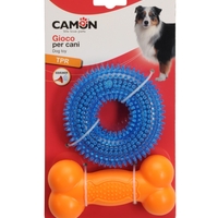 סט נשכנים טבעת ועצם לכלב מצפצף - CAMON