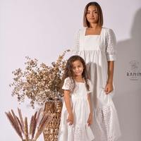 ROSE DRESS WHITE (SET)
