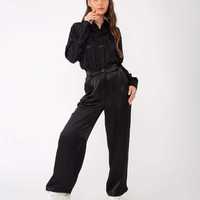 SATIN PANTS BLACK