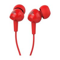 אוזניות In-ear עם מיקרופון JBL C100SI - אדום