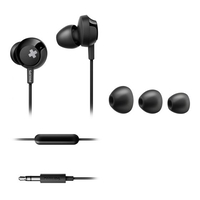 אוזניות כפתור +Philips SHE4305BK BASS שחור