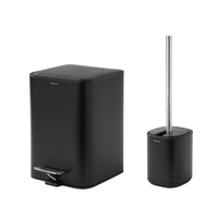 סט שירותים Cube 5L שחור מט