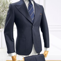 חליפת גברים SKINNY FIT – כחול נייבי עם כיסים חיצוניים