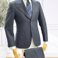 חליפת גברים SKINNY FIT – כחול נייבי עם כיסים חיצוניים
