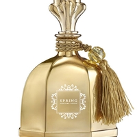 מפיץ ריח גדול WHITE FLOWER בציפוי מטאלי זהב 300ml