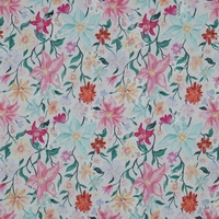 אריג כותנה תחרה פרחוני דגם רומא