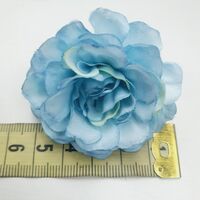 פרח משי צבע טורקיז מארז של 3 יחידות 