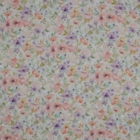 אריג ויסקוזה נופים דפוס אביבי בגווני פסטל