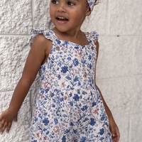 אריג דאבל טטרה דפוס פרחי שדה דיגיטלי