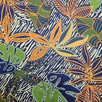 אריג ויסקוזה דפוס עלים טרופיים