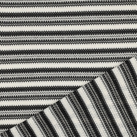 תחרה קרושה פסים גווני שחור ושמנת