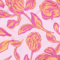 אריג ויסקוזה דפוס בוהו בגווני ורוד ותפוז